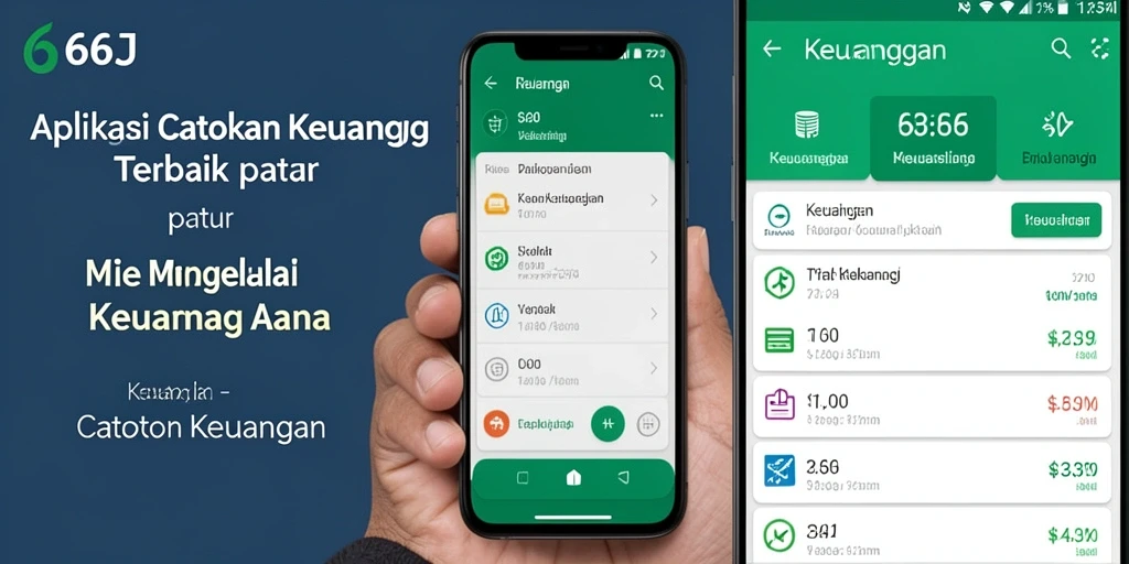 Tampilan antarmuka aplikasi 666J untuk catatan keuangan yang mudah digunakan.