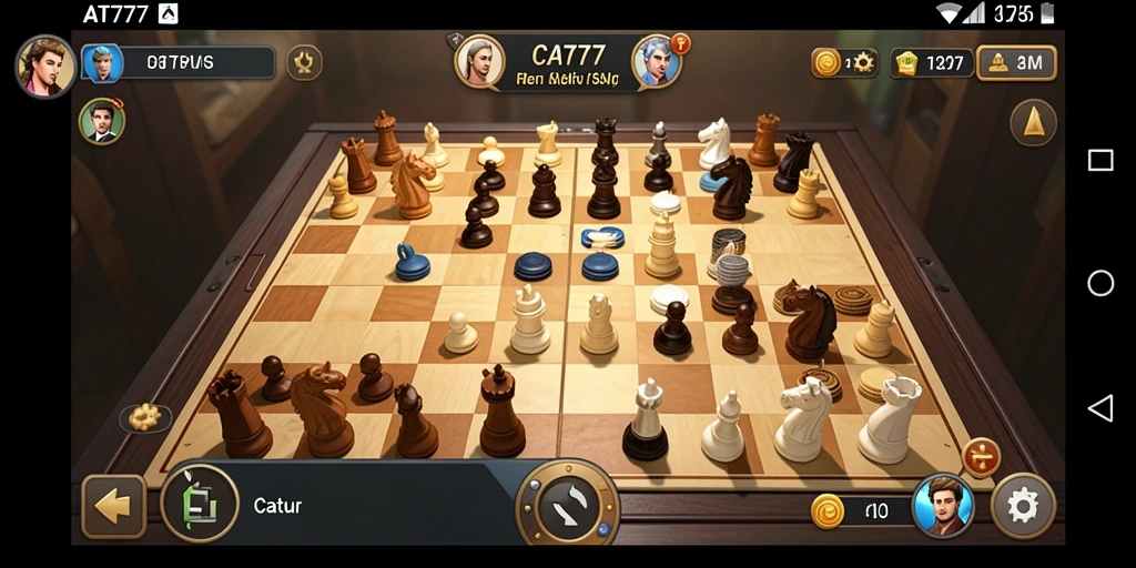 Antarmuka menakjubkan game Catur AT777 dengan fitur canggih.