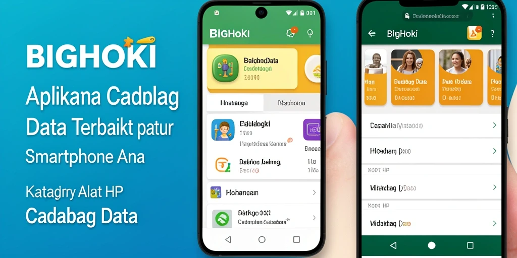 Antarmuka BIGHOKI menampilkan fitur cadangan data yang mudah digunakan dan praktis.