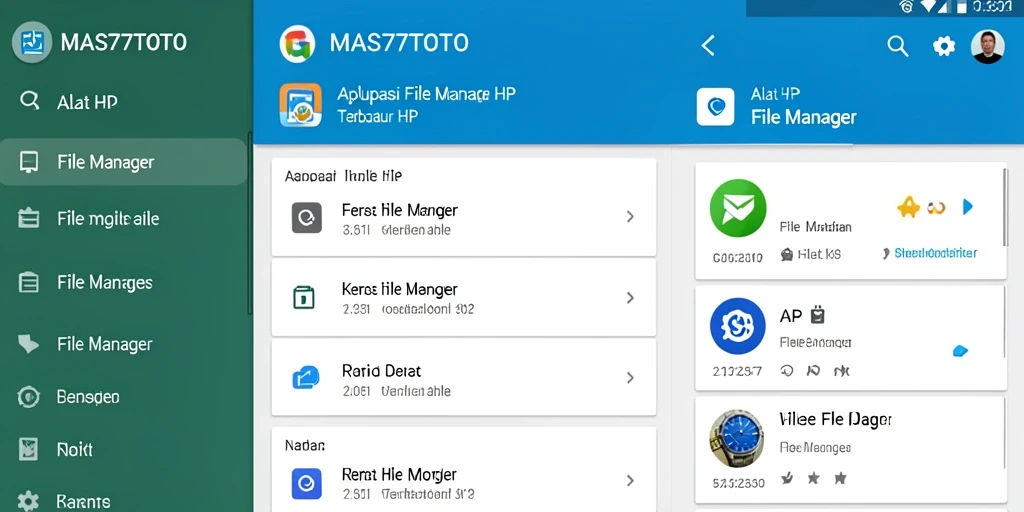 Antarmuka aplikasi MAS77TOTO yang memudahkan pengelolaan file.