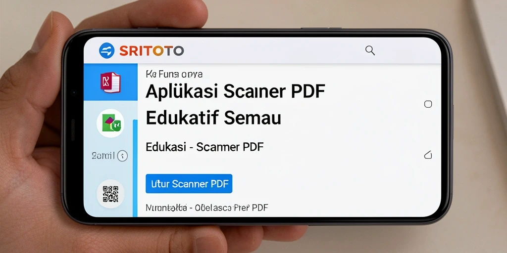 Antarmuka SRITOTO yang sederhana dan fungsional untuk pemindaian PDF.