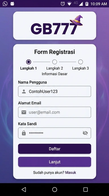 Cara Mudah Daftar Akun Baru di gb777